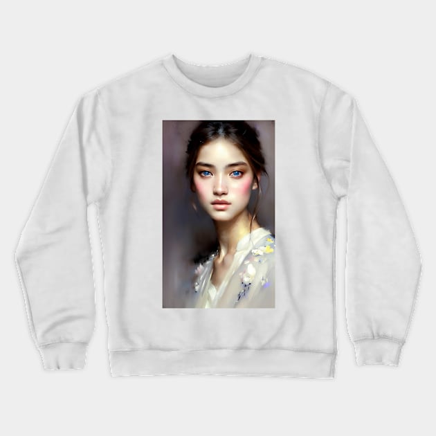 Beautiful Girl 44 Crewneck Sweatshirt by EtherMeditation